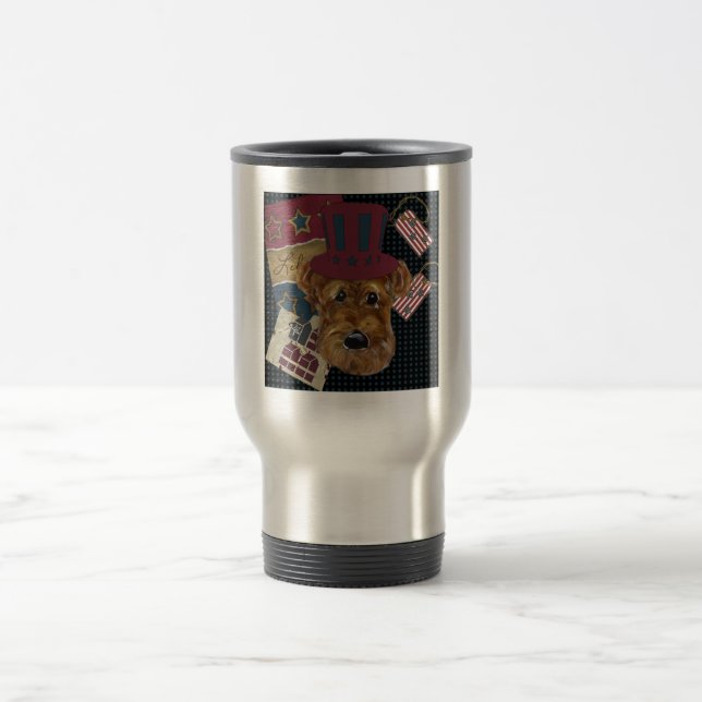 TAZA DE VIAJE AMERICANA AIREDALE (Centro)