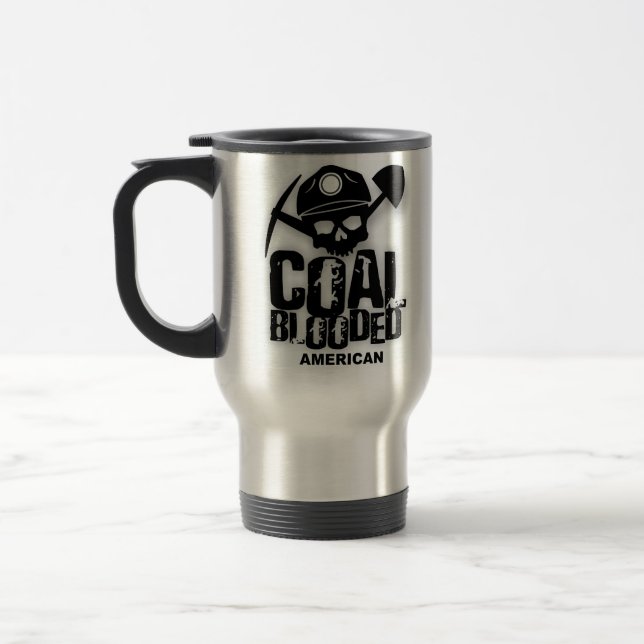 TAZA DE VIAJE AMERICANO DEL CARBÓN BLOODED (Izquierda)