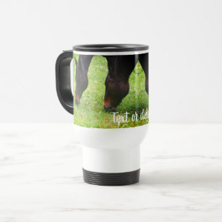 Taza De Viaje Amigos de caballo con una mancha personalizada