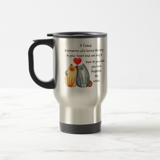 Taza De Viaje Amistad Amistad Amistad Amistad Cita Cate Mug (Izquierda)