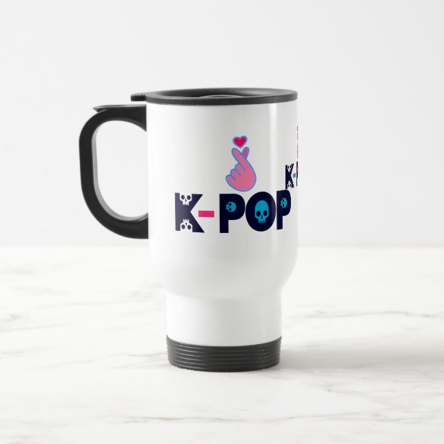 Taza De Viaje ♥ amo a KPop Fabulous Commuter y (Izquierda)