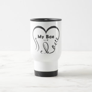 Taza De Viaje Amo a mi Bae • Tú = ♥