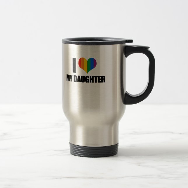 Taza De Viaje Amo a mi hija gay (Derecha)