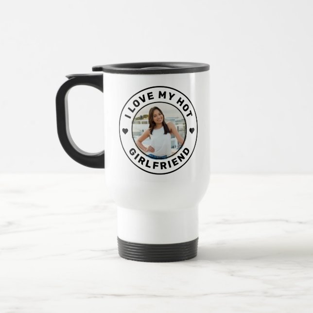 Taza De Viaje Amo A Mi Novia Caliente Emblem Personalizado (Izquierda)