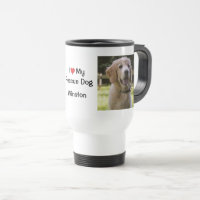 Amo a mi perro de rescate | nombre y foto