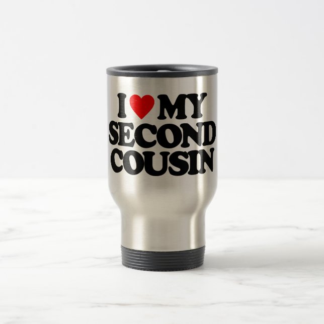 TAZA DE VIAJE AMO A MI SEGUNDO PRIMO (Centro)