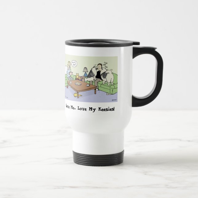 Taza De Viaje Amo a mis Keeshonden (Derecha)
