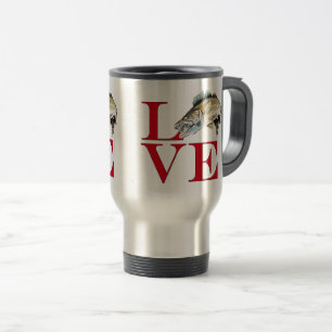 Taza De Viaje Amo a Walleye