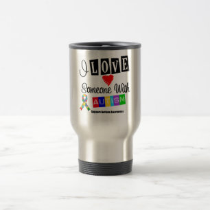 Taza De Viaje Amo alguien con autismo