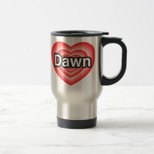 Taza De Viaje Amo amanecer. Te amo amanecer. Corazón