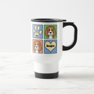 Taza De Viaje Amo beagles