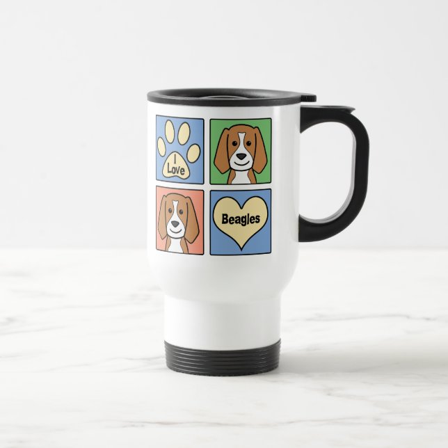 Taza De Viaje Amo beagles (Derecha)