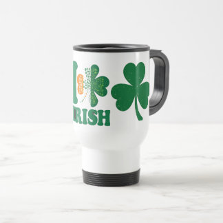 Taza De Viaje Amo el mug irlandés | St. Patrick's Day Shamrock