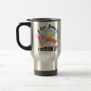 Taza De Viaje Amo el verano - Me encanta el helado !!!