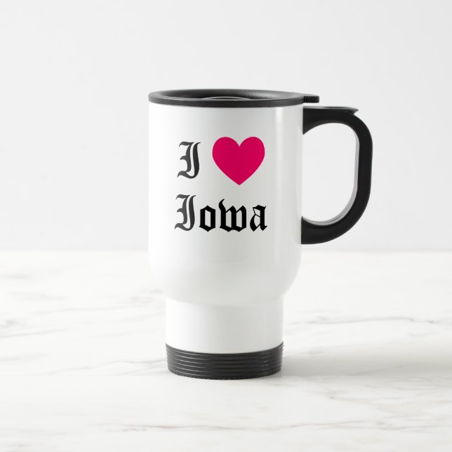 Taza De Viaje Amo Iowa (Derecha)