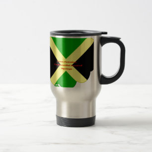 Taza De Viaje Amo Jamaica Texto en Impresión de Arte de Bandera