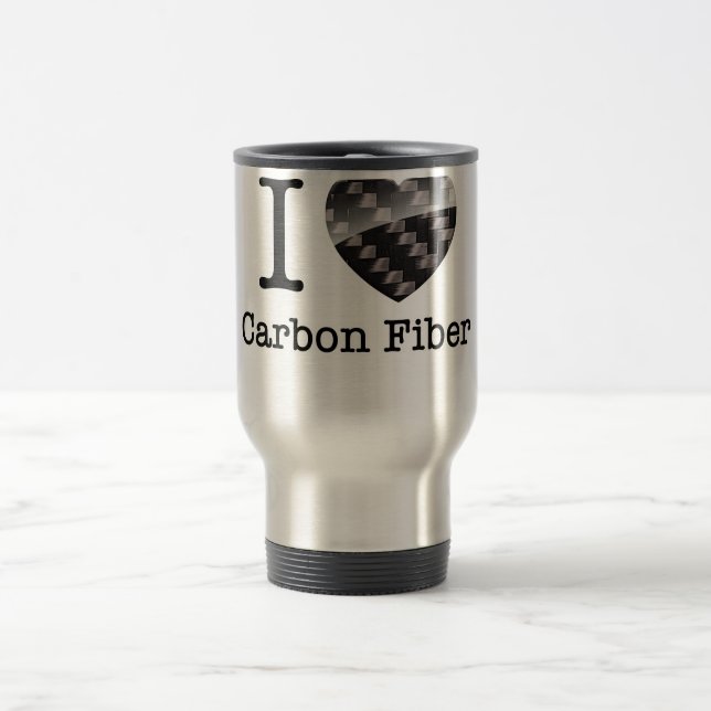 Taza De Viaje Amo la fibra de carbono (Centro)
