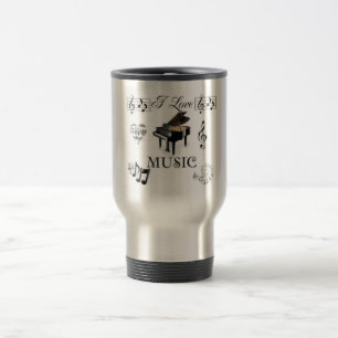 Taza De Viaje Amo la música - taza del viaje del diseñador