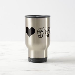 Taza De Viaje Amo la taza del viaje del ASL
