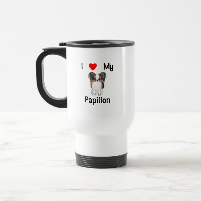 Taza De Viaje Amo mi Papillon (la imagen) (Izquierda)