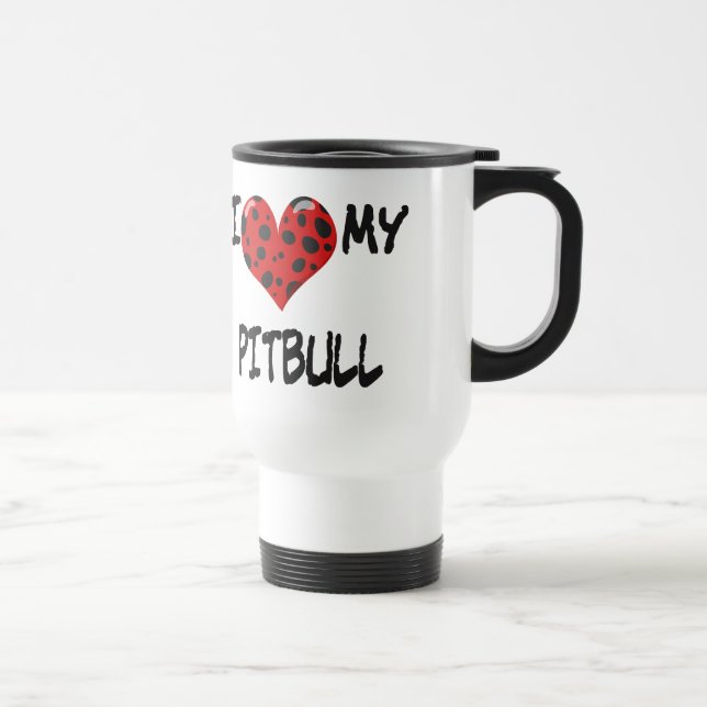 Taza De Viaje Amo mi Pitbull (Derecha)