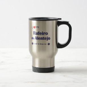 Taza De Viaje Amo mi Rafeiro hago Alentejo (el perro masculino)