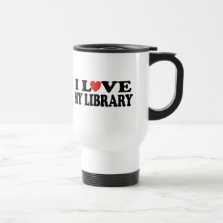 Taza De Viaje Amo mi regalo del bibliotecario de la biblioteca
