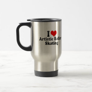 Taza De Viaje Amo patinaje sobre ruedas artístico
