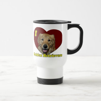 Taza De Viaje Amo perros perdigueros de oro