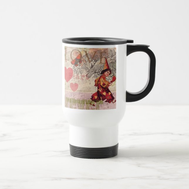 Taza De Viaje Amor Corazón Querido Valentine Cherub (Derecha)