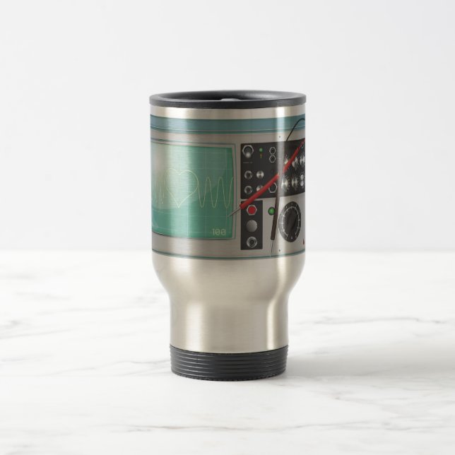 Taza De Viaje Amor de osciloscopio (Centro)
