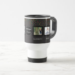 Taza De Viaje Amor del collage de fotos de la familia usted Día