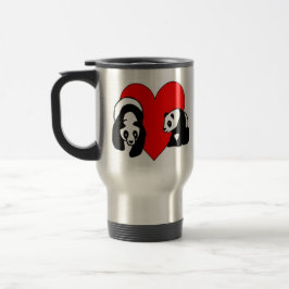 Taza De Viaje Amor del oso de panda