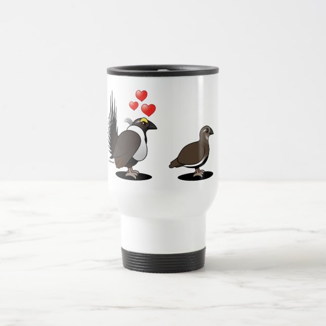 Taza De Viaje Amor del urogallo sabio (Centro)
