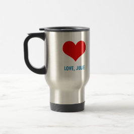 TAZA DE VIAJE ¡AMOR ESTUPENDO DEL PERSONALIZADO I DUPER USTED!