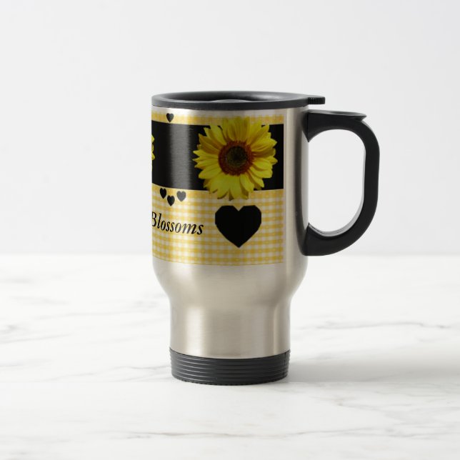 Taza De Viaje Amor florecer Sunflower Travel Mug (Derecha)