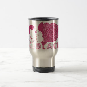 TAZA DE VIAJE AMOR NEGRO EN ROSA