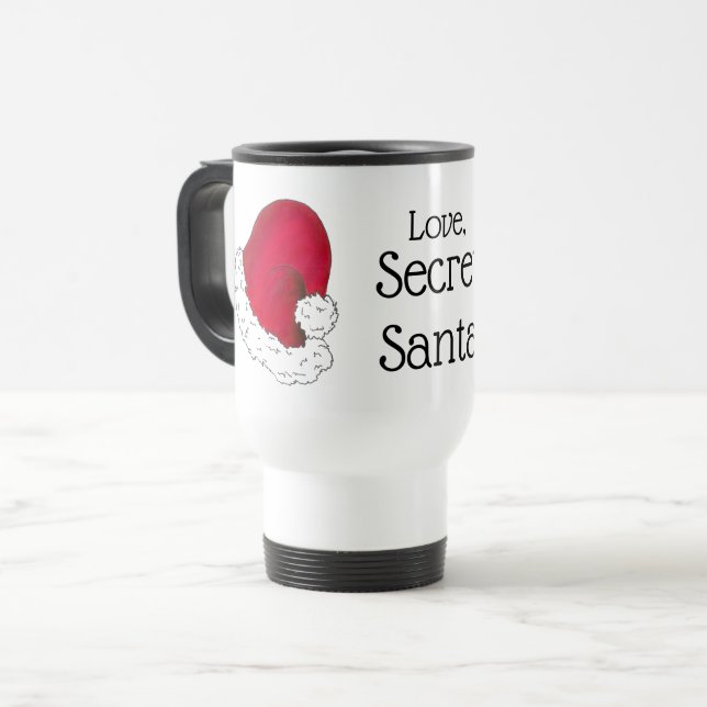 Taza De Viaje Amor, Papá Noel secreto Feliz Navidad Navidad Navi (Anverso izquierdo)
