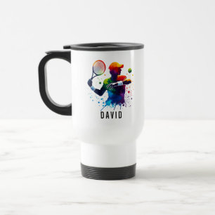 Taza De Viaje Amor Personalizado de Tenis Feliz Día de Tenis