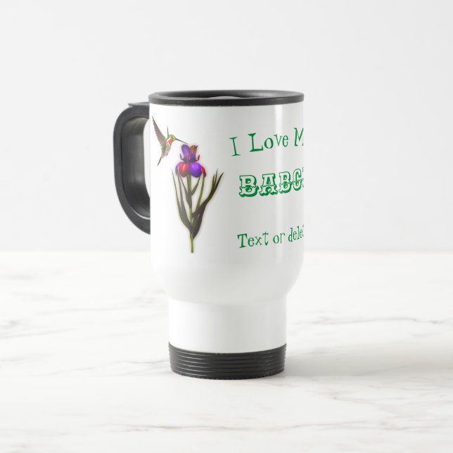 Taza De Viaje Amor polaco mi colibrí babci personalizado (Anverso izquierdo)