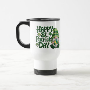 Taza De Viaje Amor Preppy del Día de San Patricio Cute Verde A
