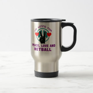 Taza De Viaje Amor y Netball. de la paz