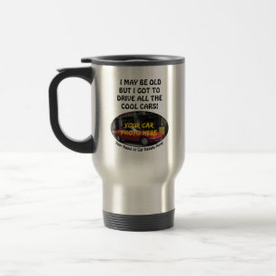 Taza De Viaje Añadir el nombre de la foto del coche, el texto, l