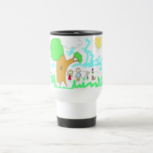 Taza De Viaje Añadir la ilustración de su hijo a esto