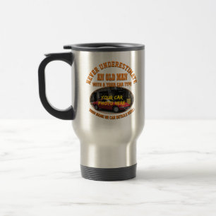 Taza De Viaje Añadir su foto, nombre, texto, nunca subestimar