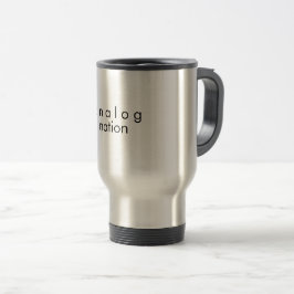 Taza De Viaje Analog Nation de acero inoxidable