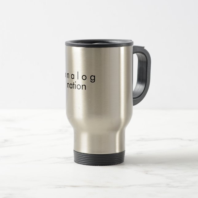 Taza De Viaje Analog Nation de acero inoxidable (Anverso derecho)