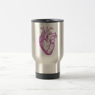 Taza De Viaje Anatomía púrpura del corazón del vintage