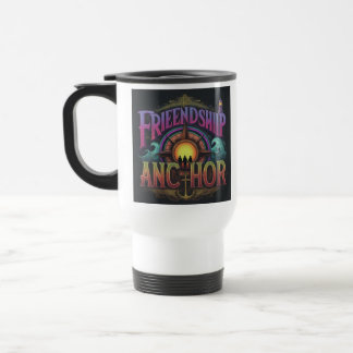 Taza De Viaje "Ancla de amistad" Traje Café Mug.