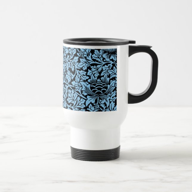 Taza De Viaje Anenoma de aves del patrón floral William Morris (Derecha)